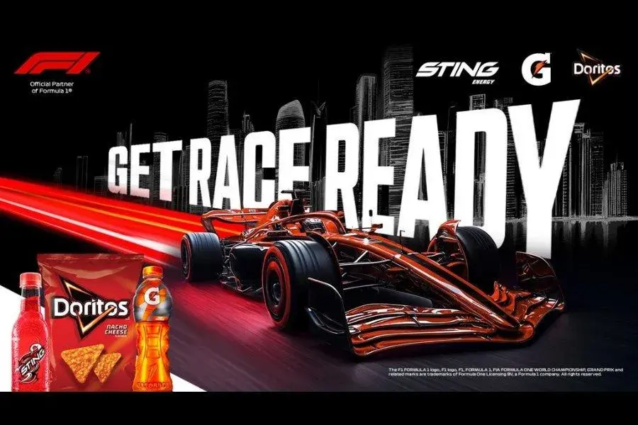 PepsiCo hợp tác F1 đến 2030, Sting làm nước tăng lực
